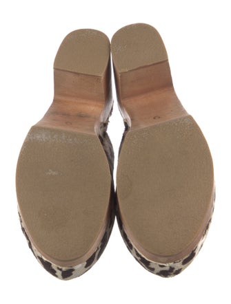 Charlotte Stone Calfskin Animal Print Mules