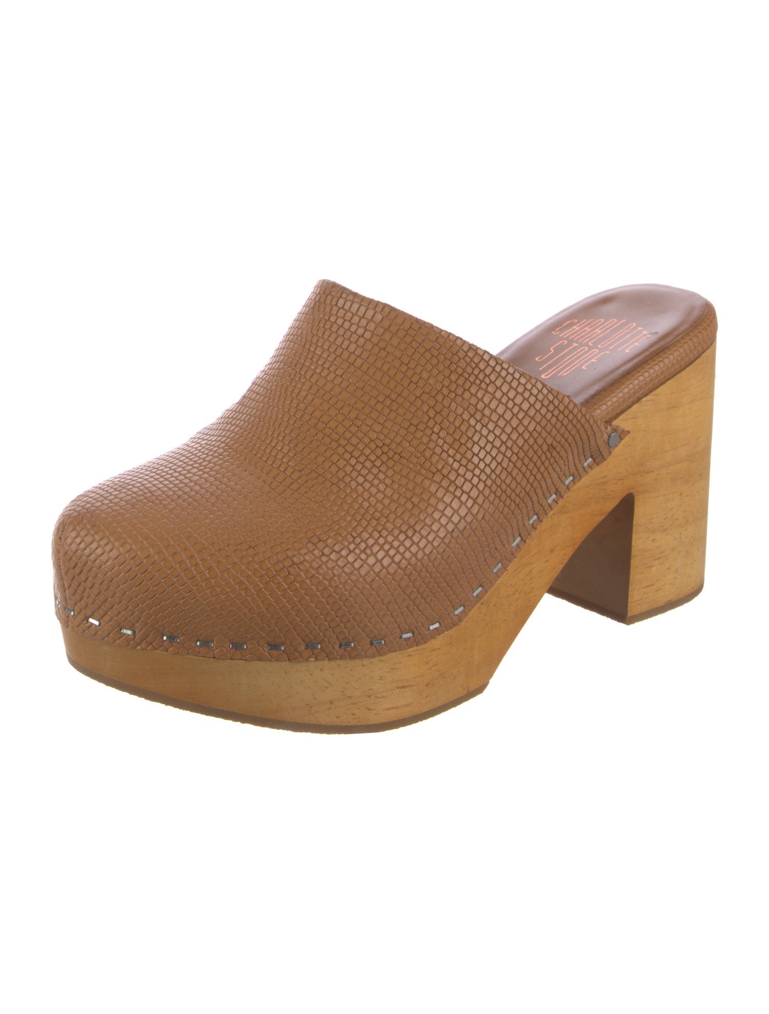 Charlotte Stone Leather Mules