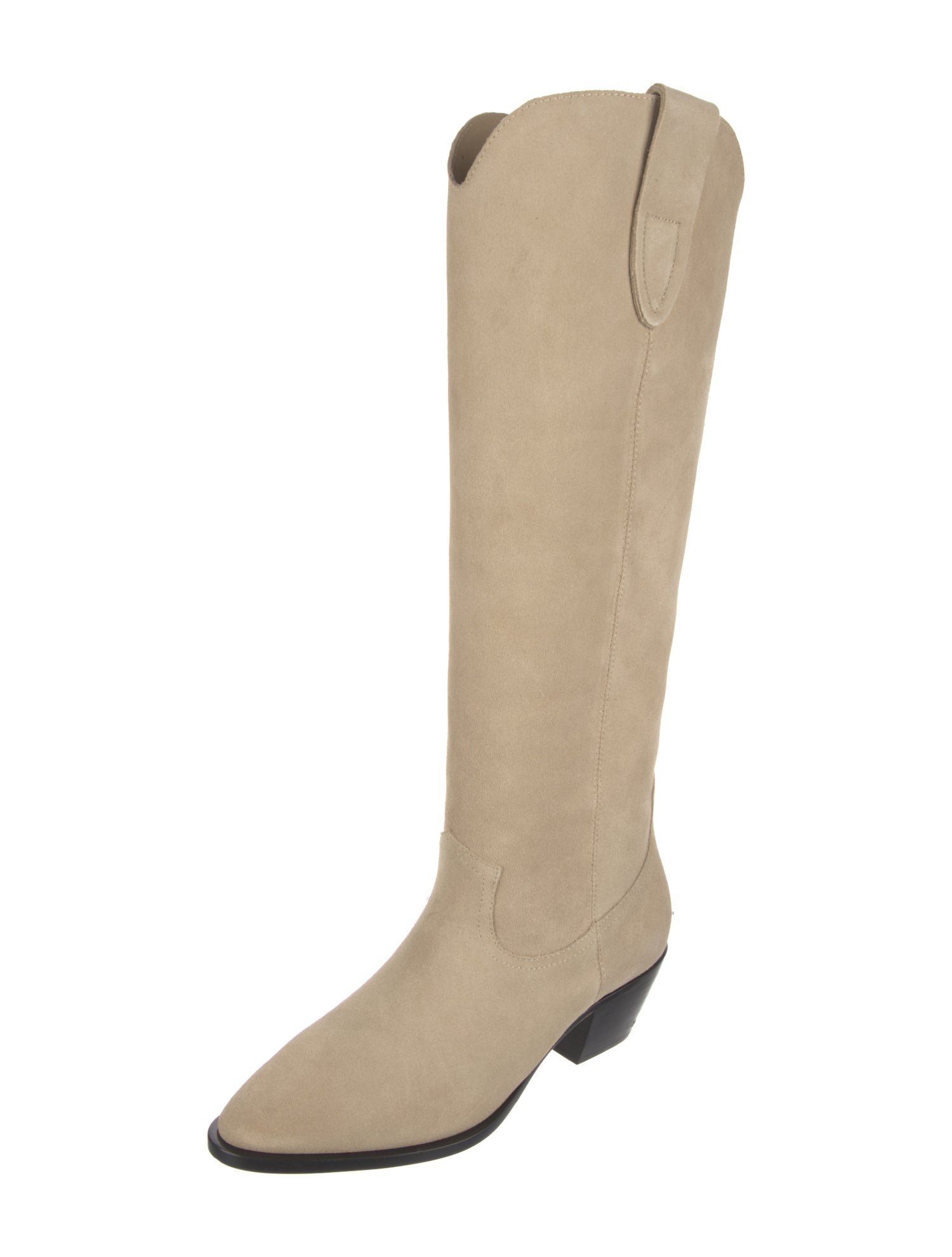 Charlotte Stone Suede Riding Boots