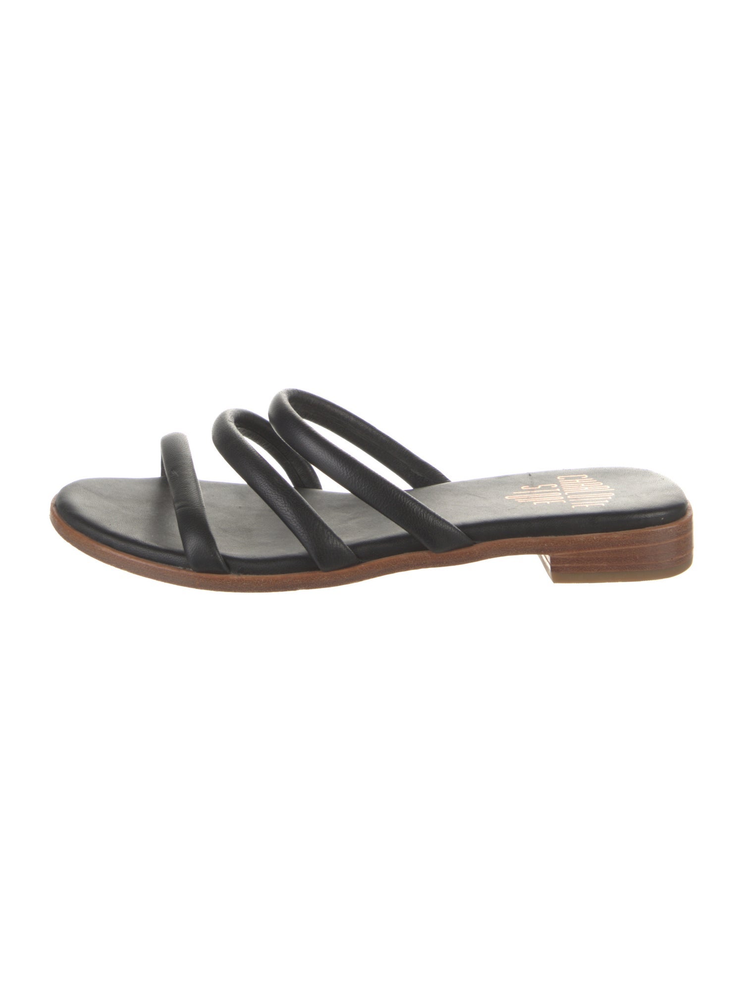Charlotte Stone Leather Slides
