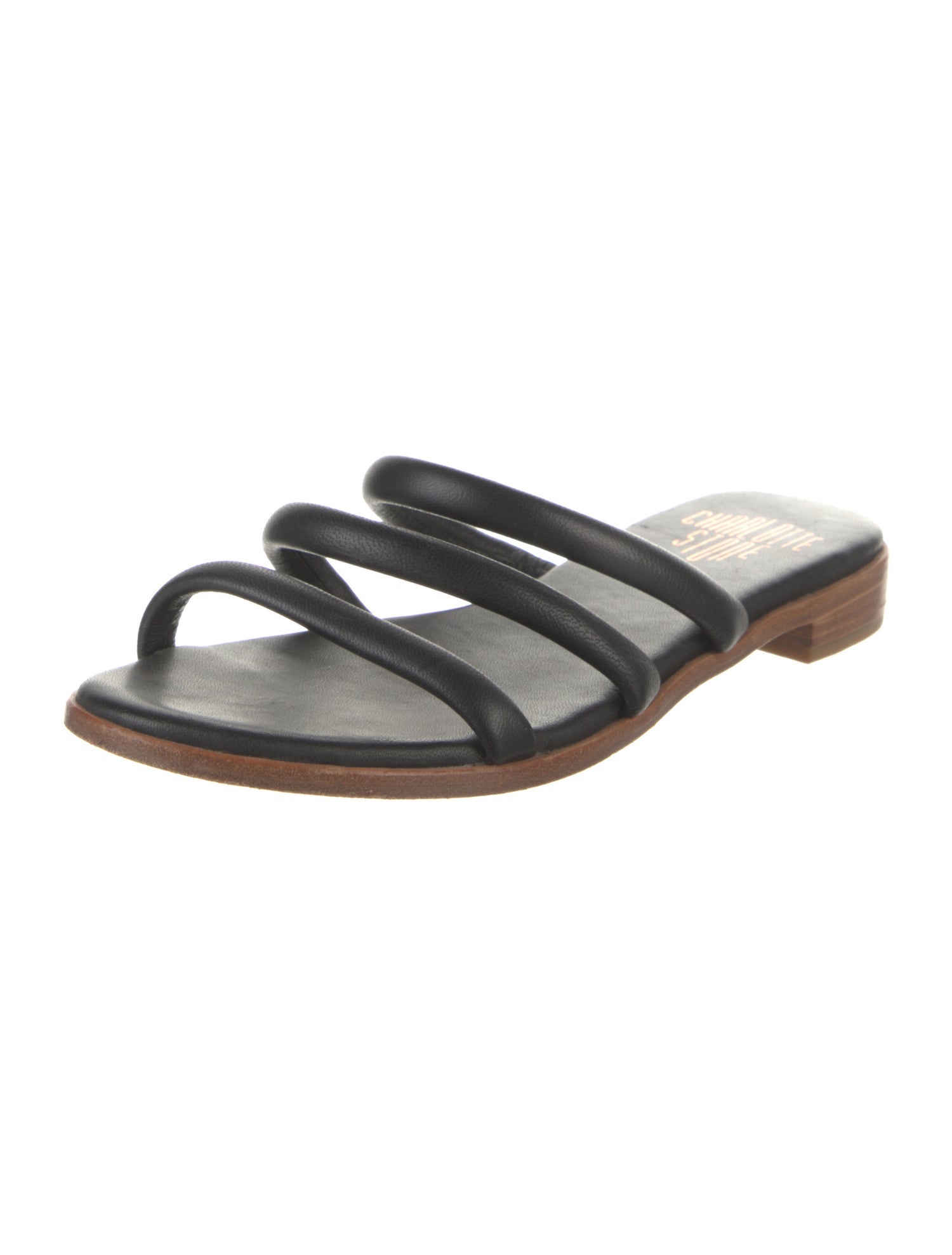 Charlotte Stone Leather Slides