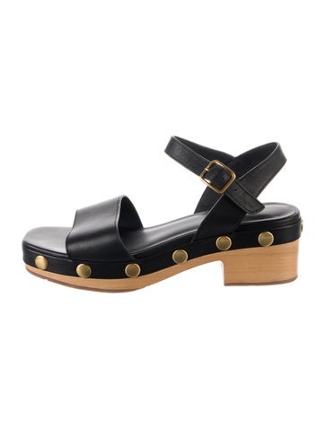Pre-owned Charlotte Stone Leather Sandals In Blue