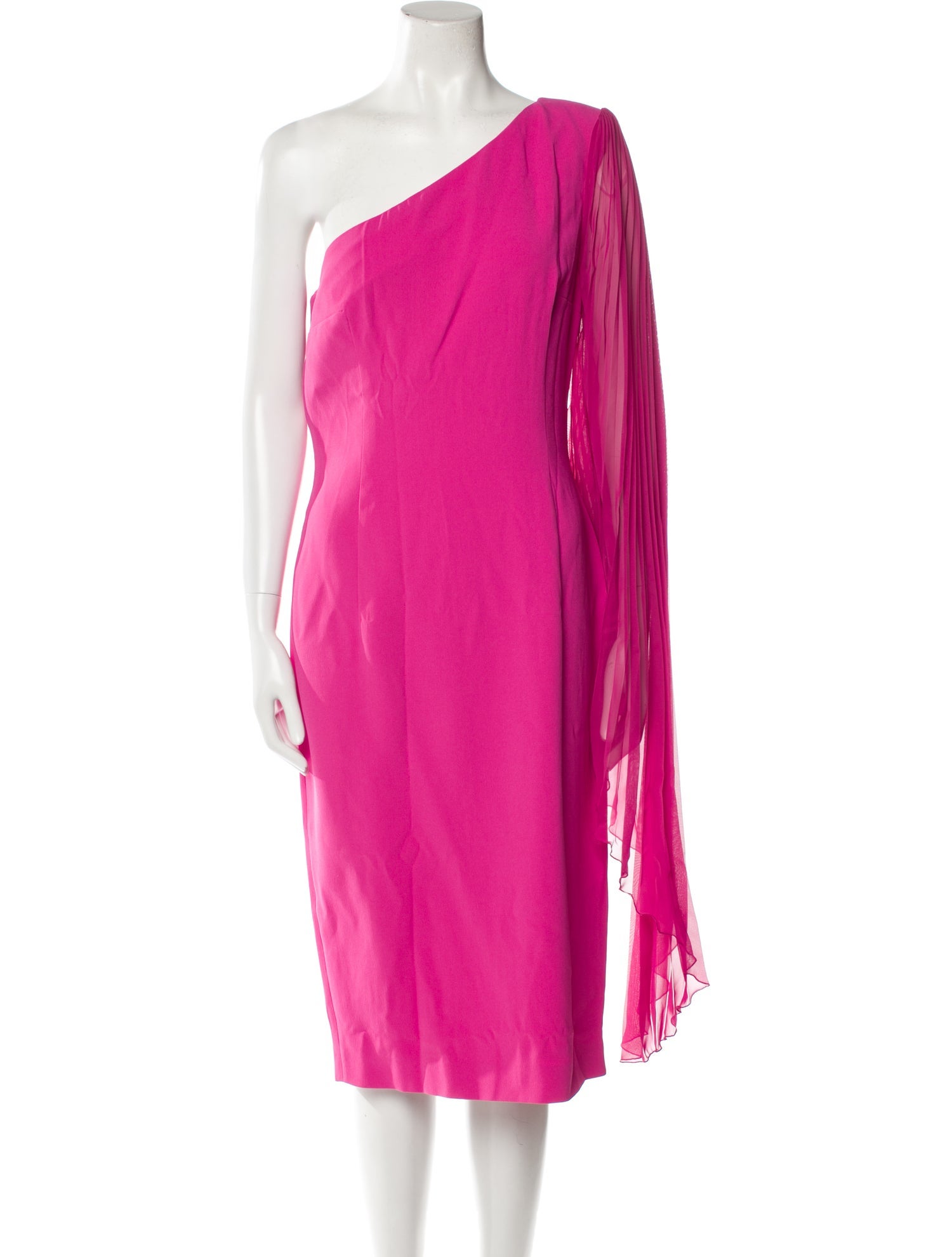 Clips One-Shoulder Midi Length Dress