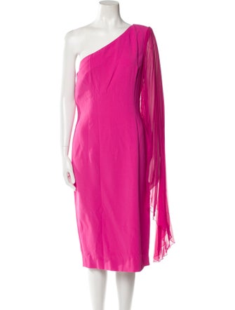 Clips One-Shoulder Midi Length Dress