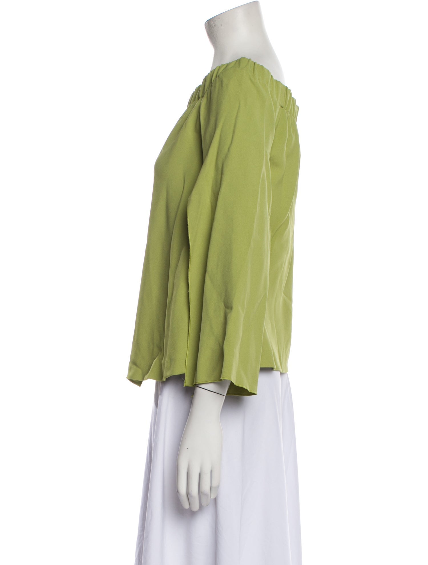 Clips Off-The-Shoulder Three-Quarter Sleeve Blouse w/ Tags