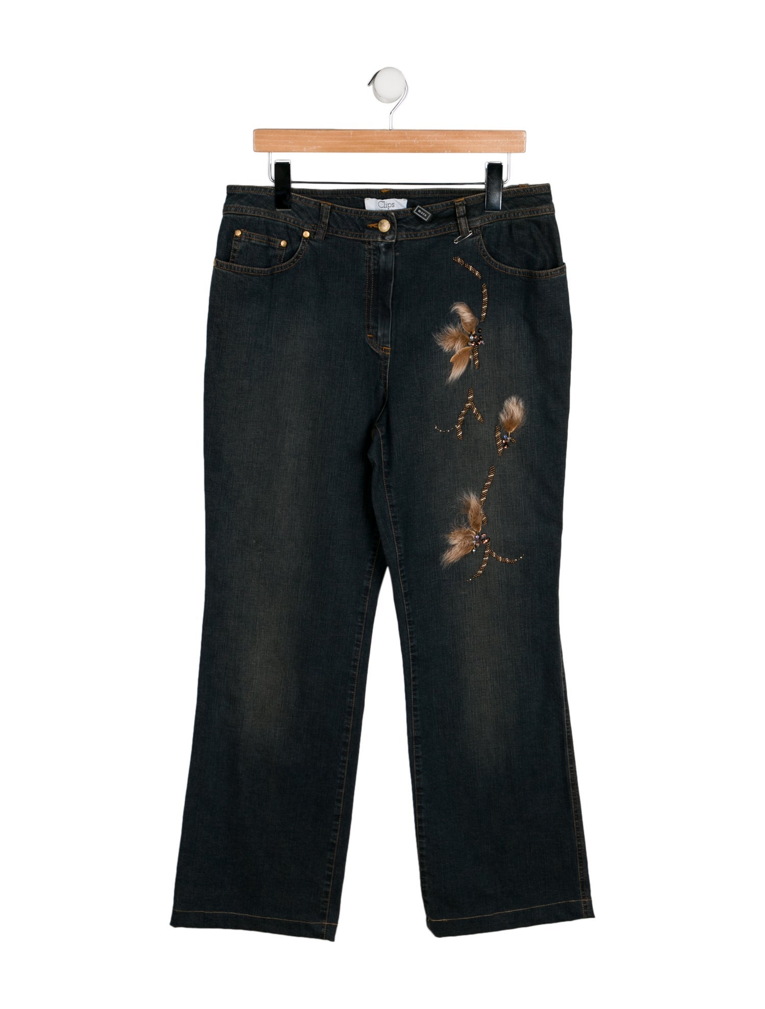 Clips High-Rise Wide Leg Jeans w/ Tags - 11.25" Rise, Blue Jeans ...