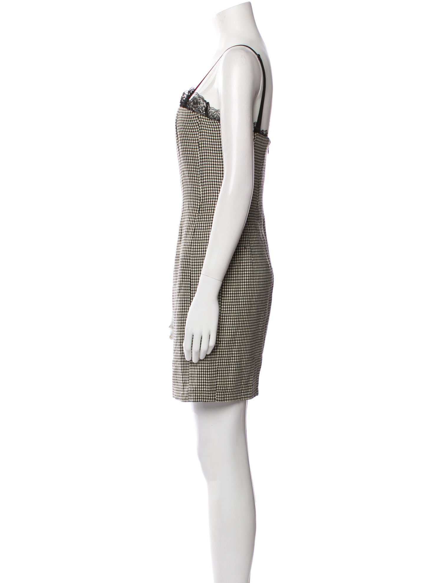 Clips Square Neckline Mini Dress