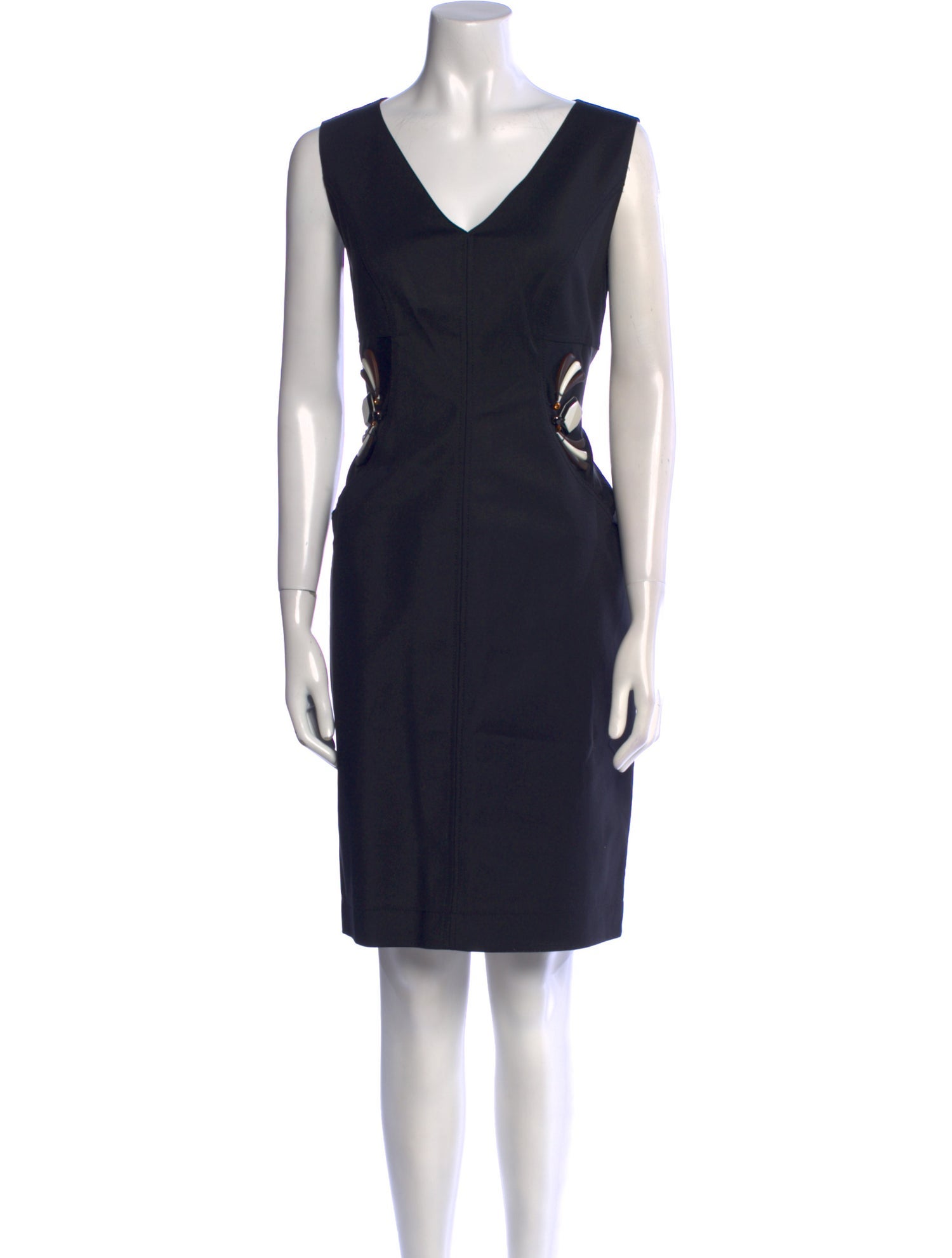 Clips V-Neck Knee-Length Dress w/ Tags