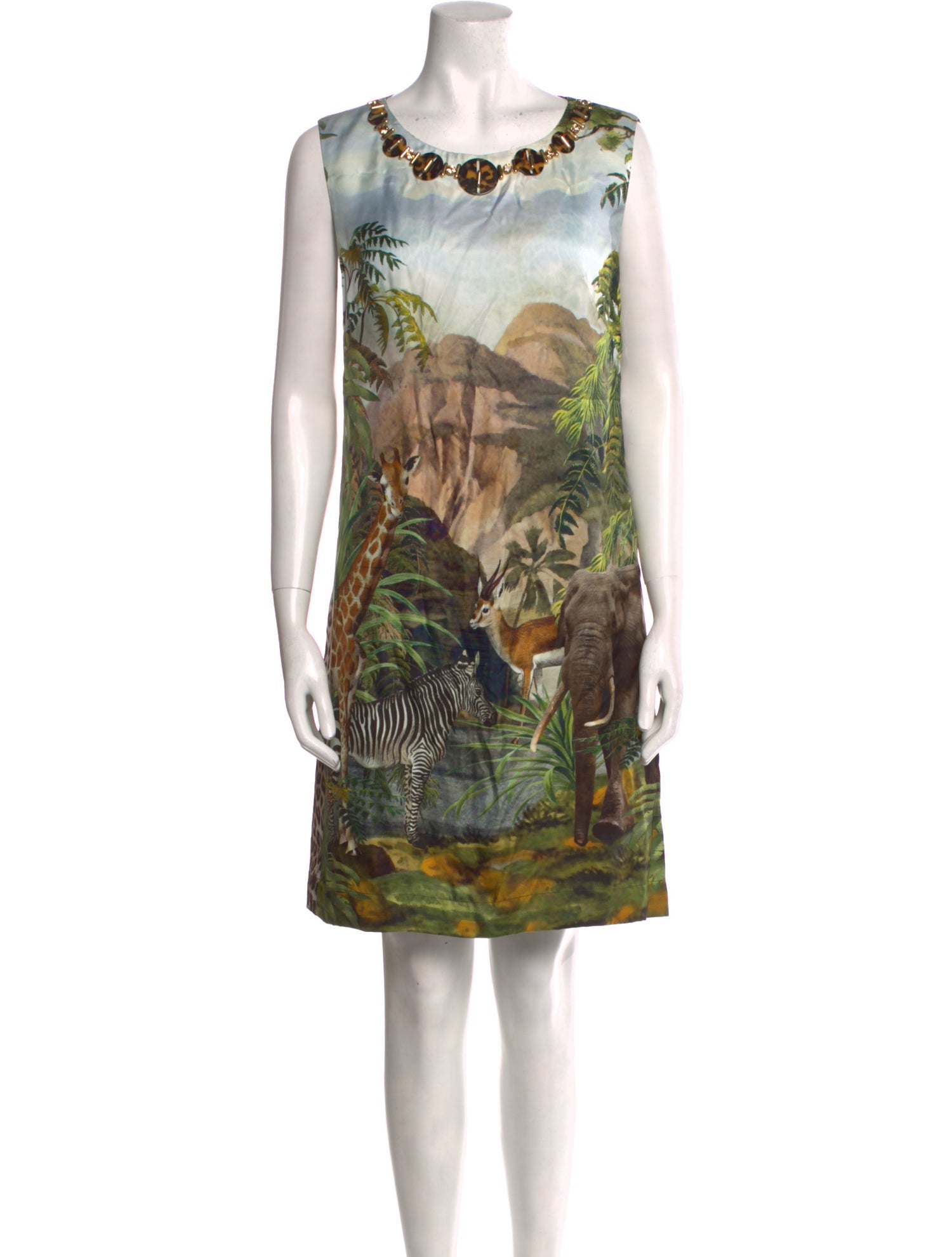 Clips Printed Knee-Length Dress