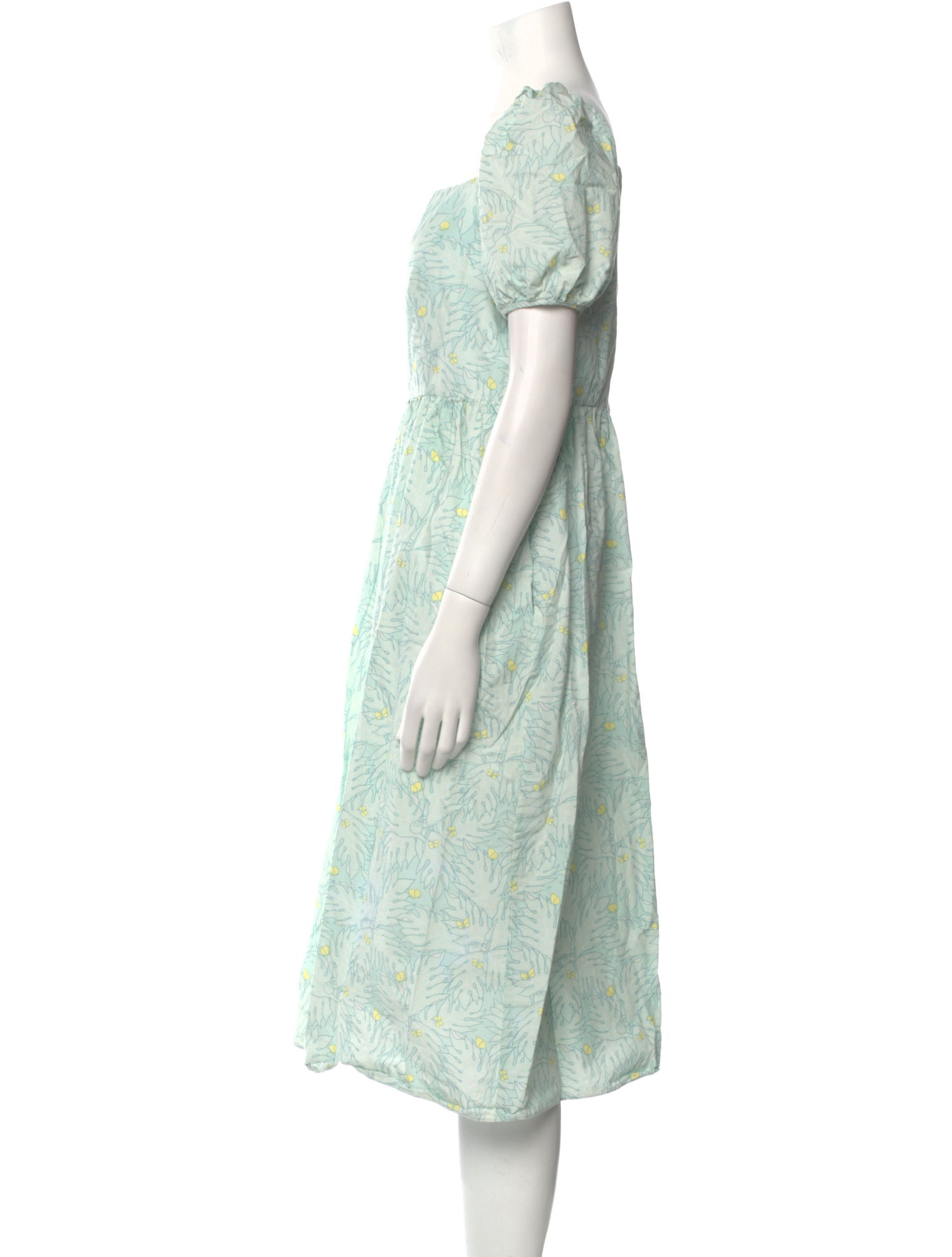 Coco Shop Floral Print Knee-Length Dress