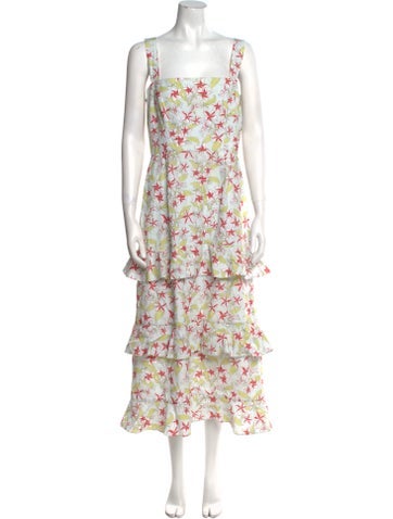 Coco Shop Dresses Floral Print Long Dress M