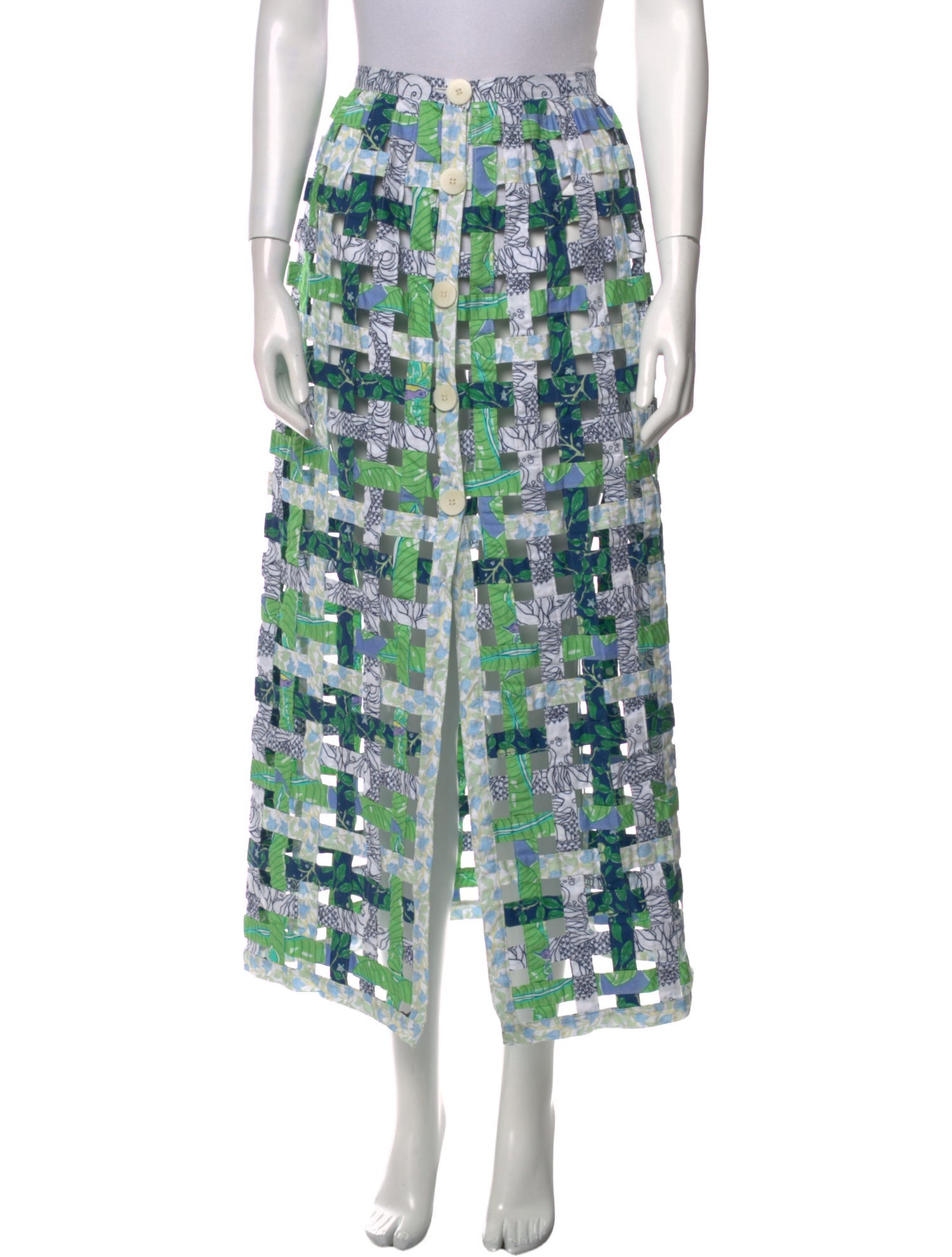 Coco Shop Printed Midi Length Skirt