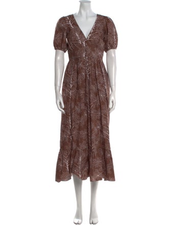 Coco Shop Printed Midi Length Dress