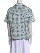 Coco Shop Printed Short Sleeve Button-Up Top