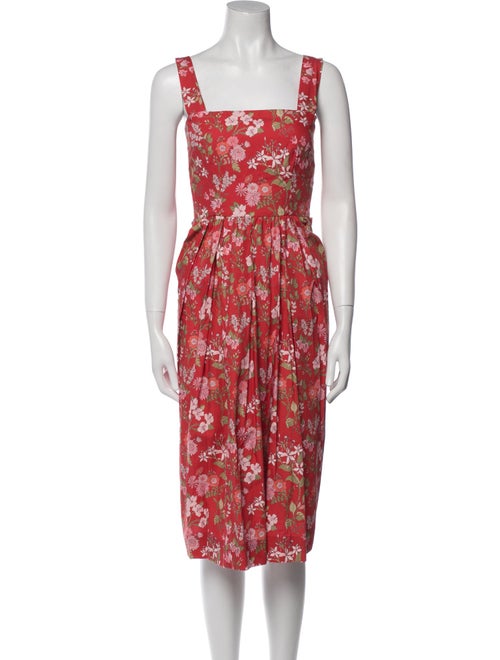 Coco Shop Floral Print Midi Length Dress