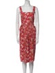 Coco Shop Floral Print Midi Length Dress