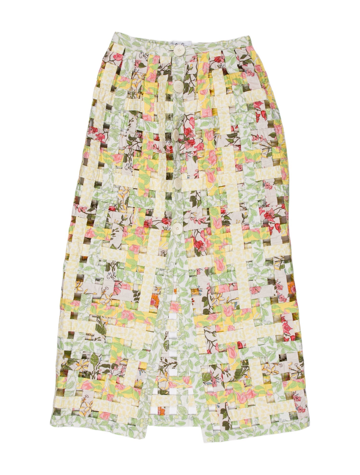Coco Shop Floral Print Midi Length Skirt