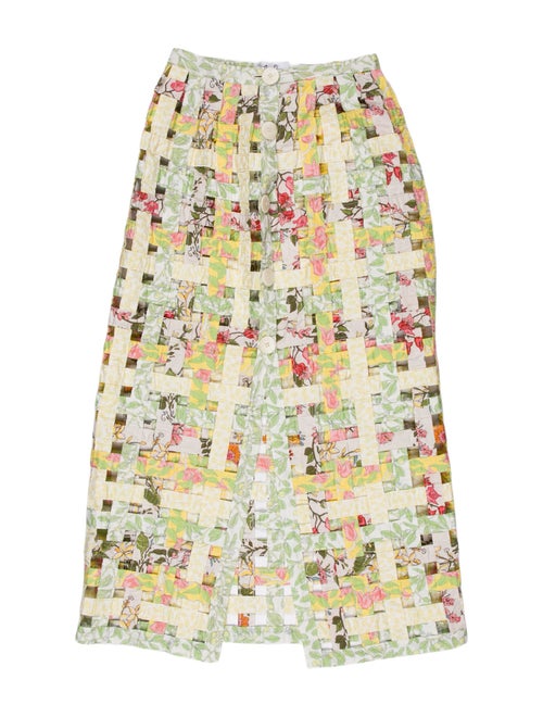 Coco Shop Floral Print Midi Length Skirt