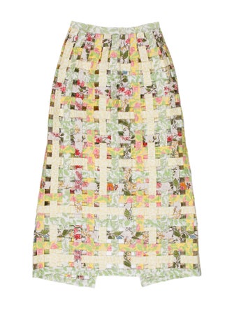Coco Shop Floral Print Midi Length Skirt