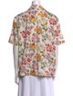 Coco Shop Floral Print Short Sleeve Button-Up Top