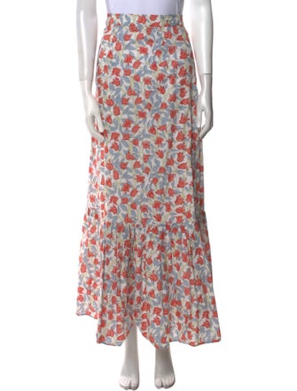Coco Shop Floral Print Long Skirt
