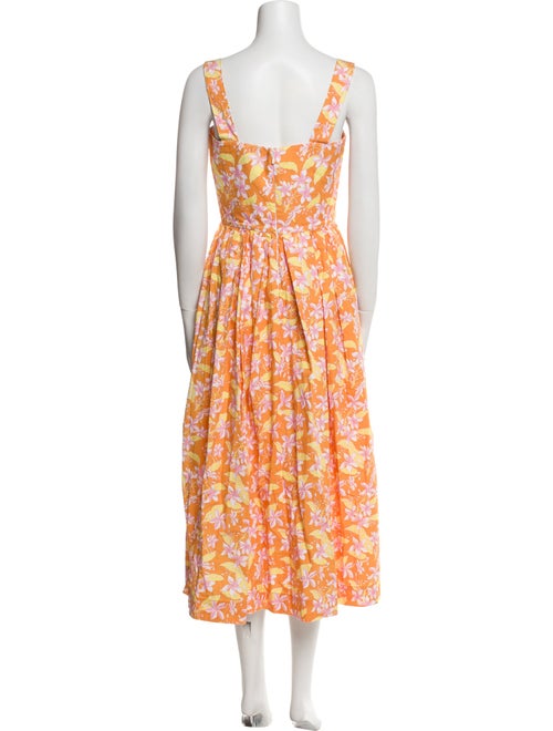 Coco Shop Floral Print Midi Length Dress