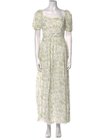 Coco Shop Floral Print Long Dress