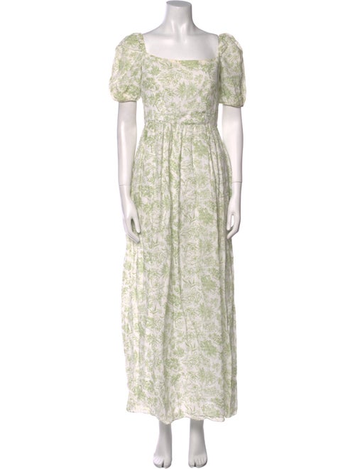 Coco Shop Floral Print Long Dress