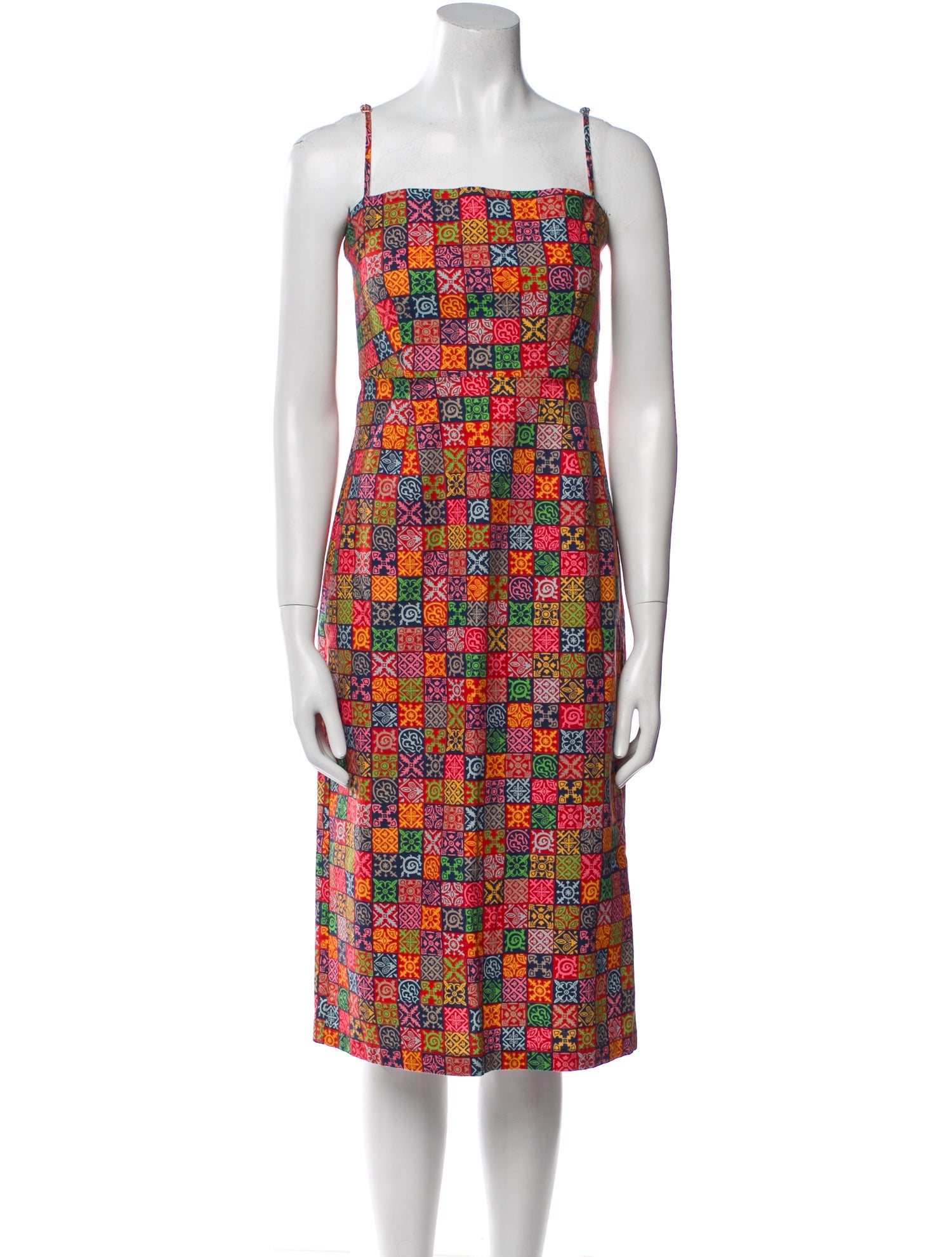 Coco Shop Printed Knee-Length Dress