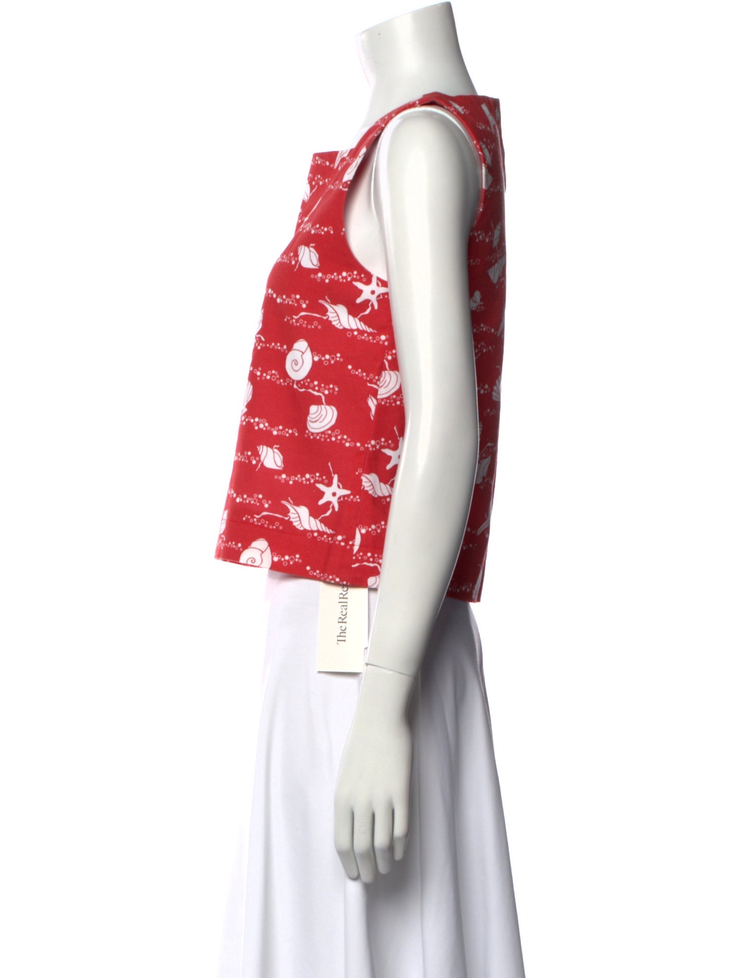 Coco Shop Printed Square Neckline Crop Top