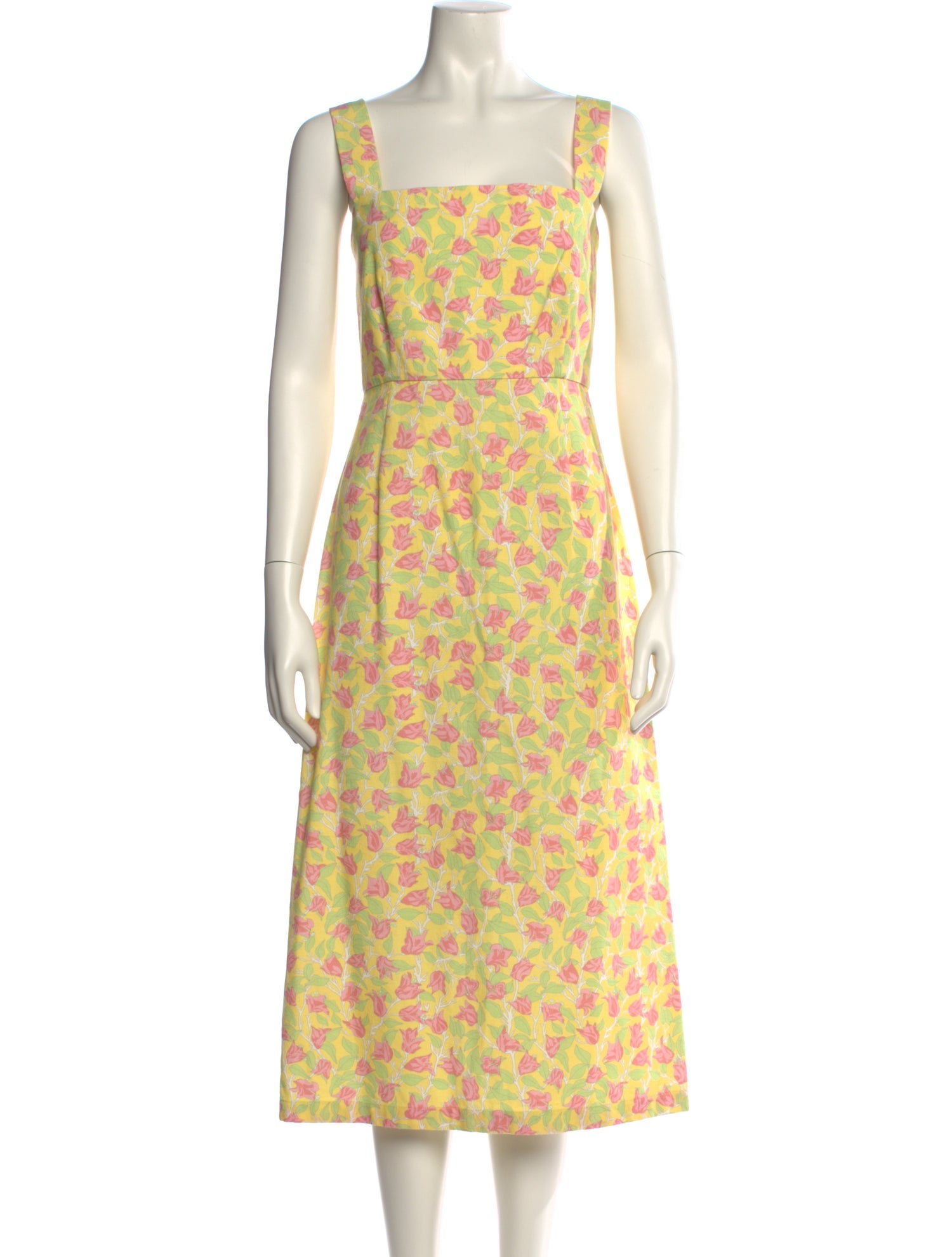 Coco Shop Floral Print Midi Length Dress