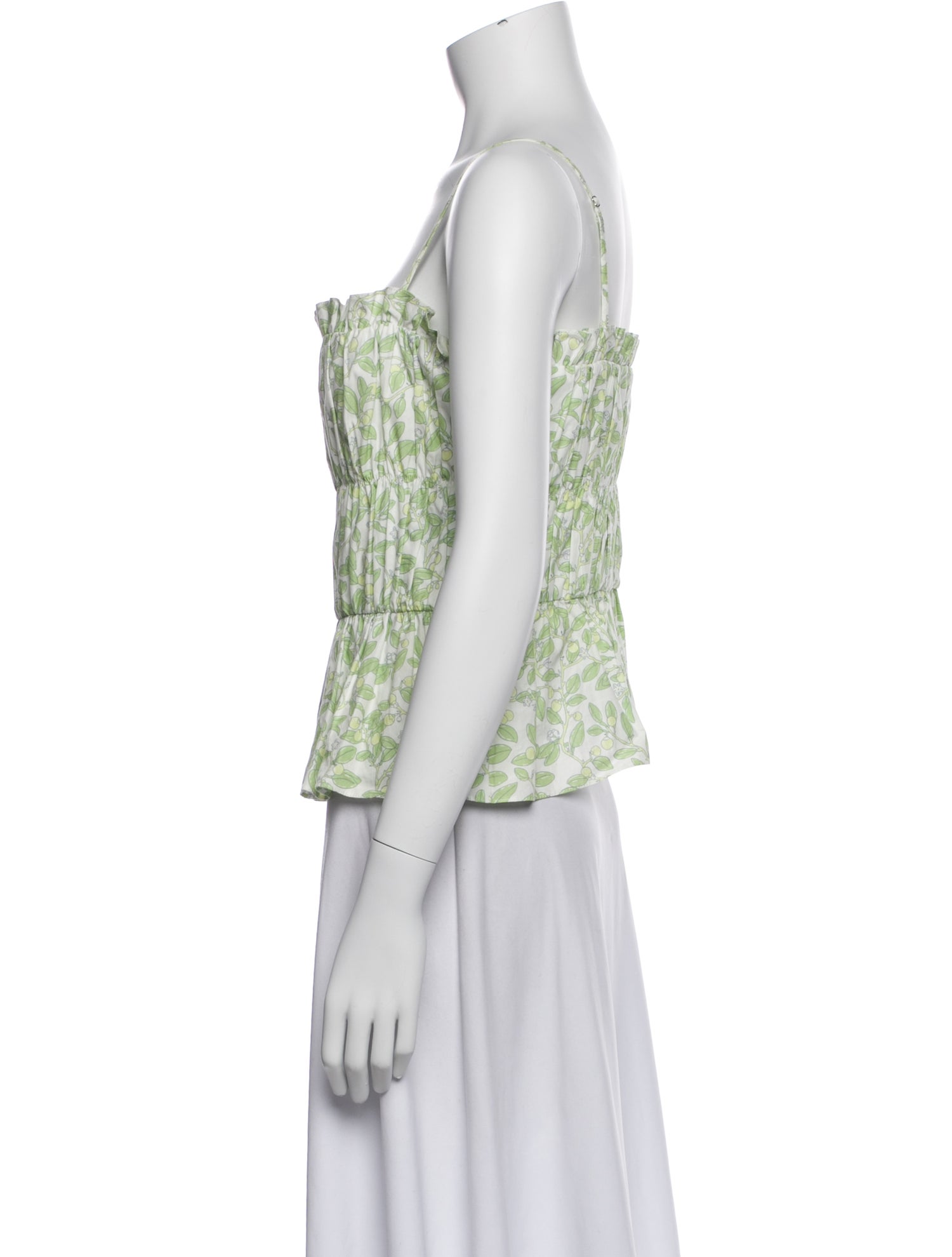 Coco Shop Floral Print Square Neckline Crop Top