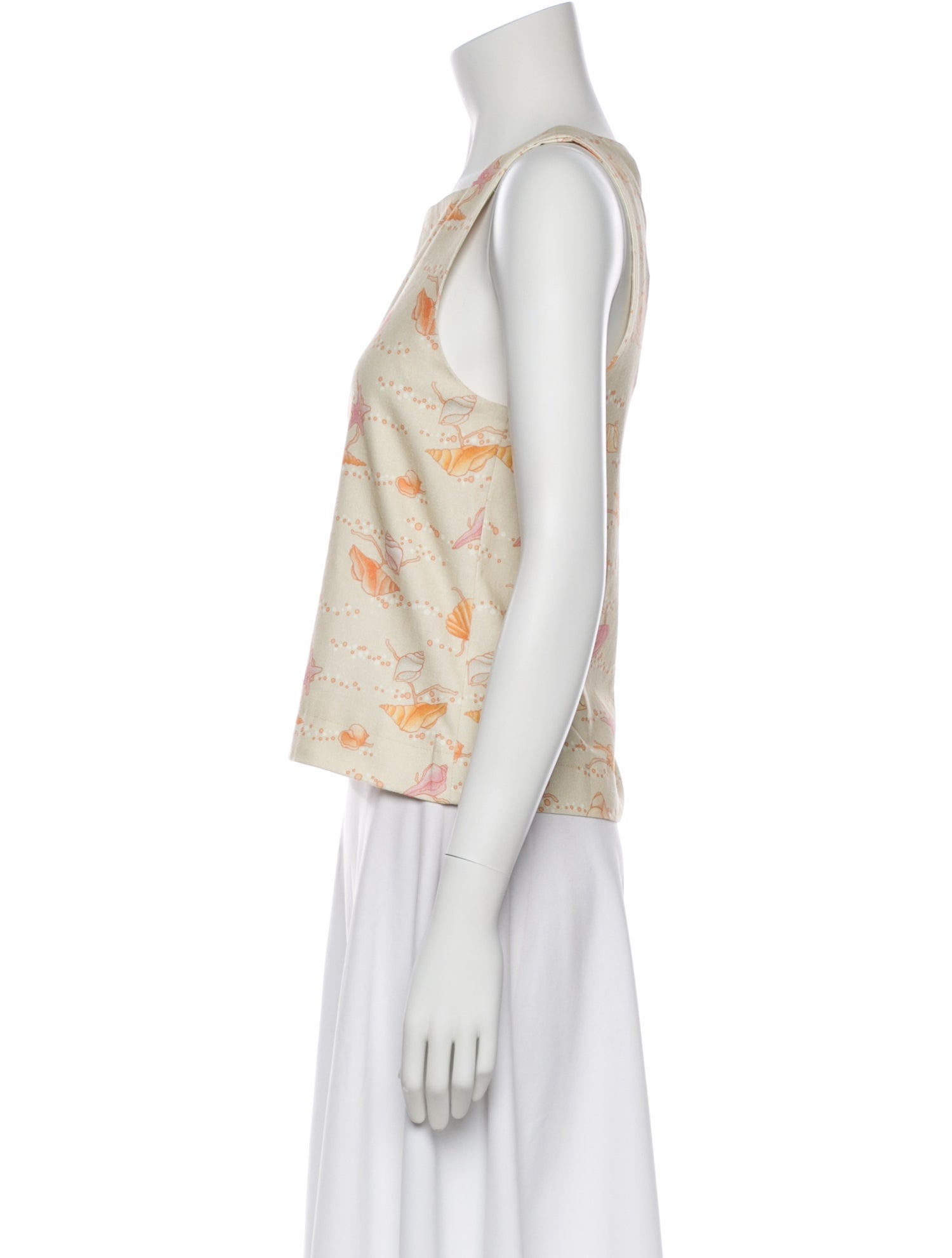 Coco Shop Printed Square Neckline Top w/ Tags