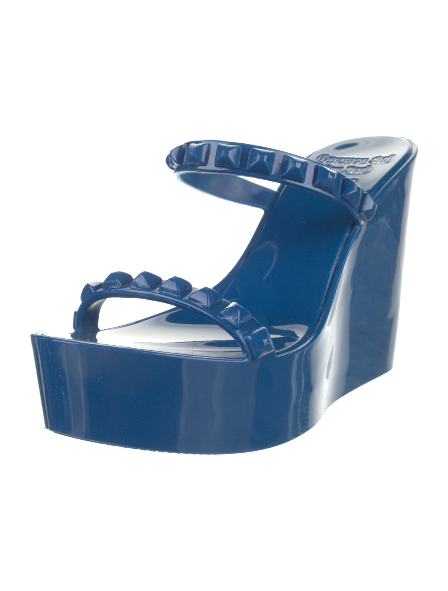 Carmen Sol Rubber Studded Accents Slides