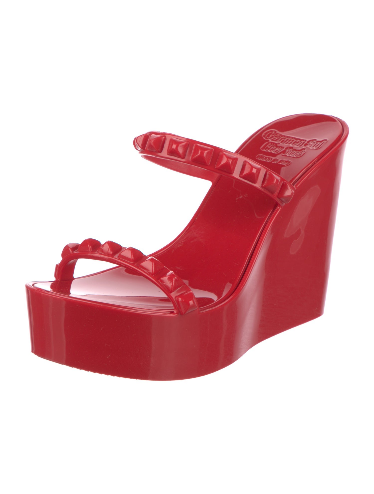 Carmen Sol Rubber Studded Accents Slides