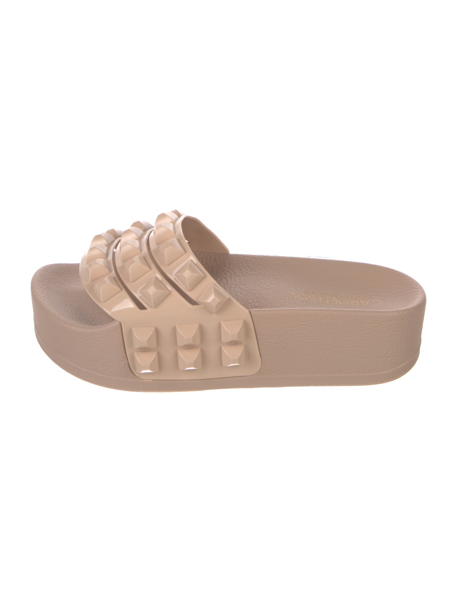 Carmen Sol Rubber Studded Accents Slides