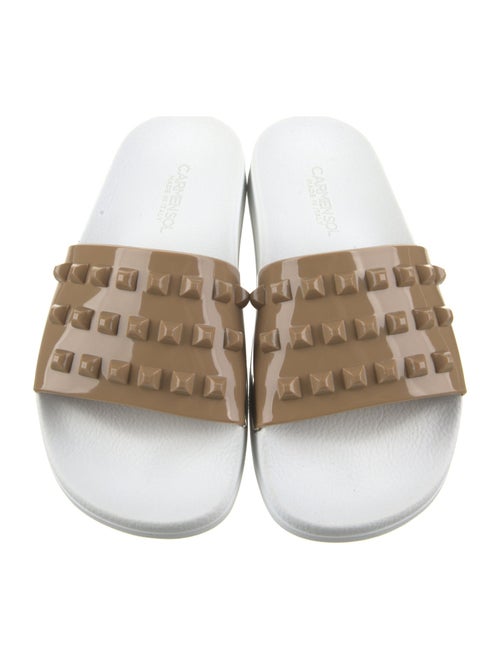 Carmen Sol Rubber Studded Accents Slides