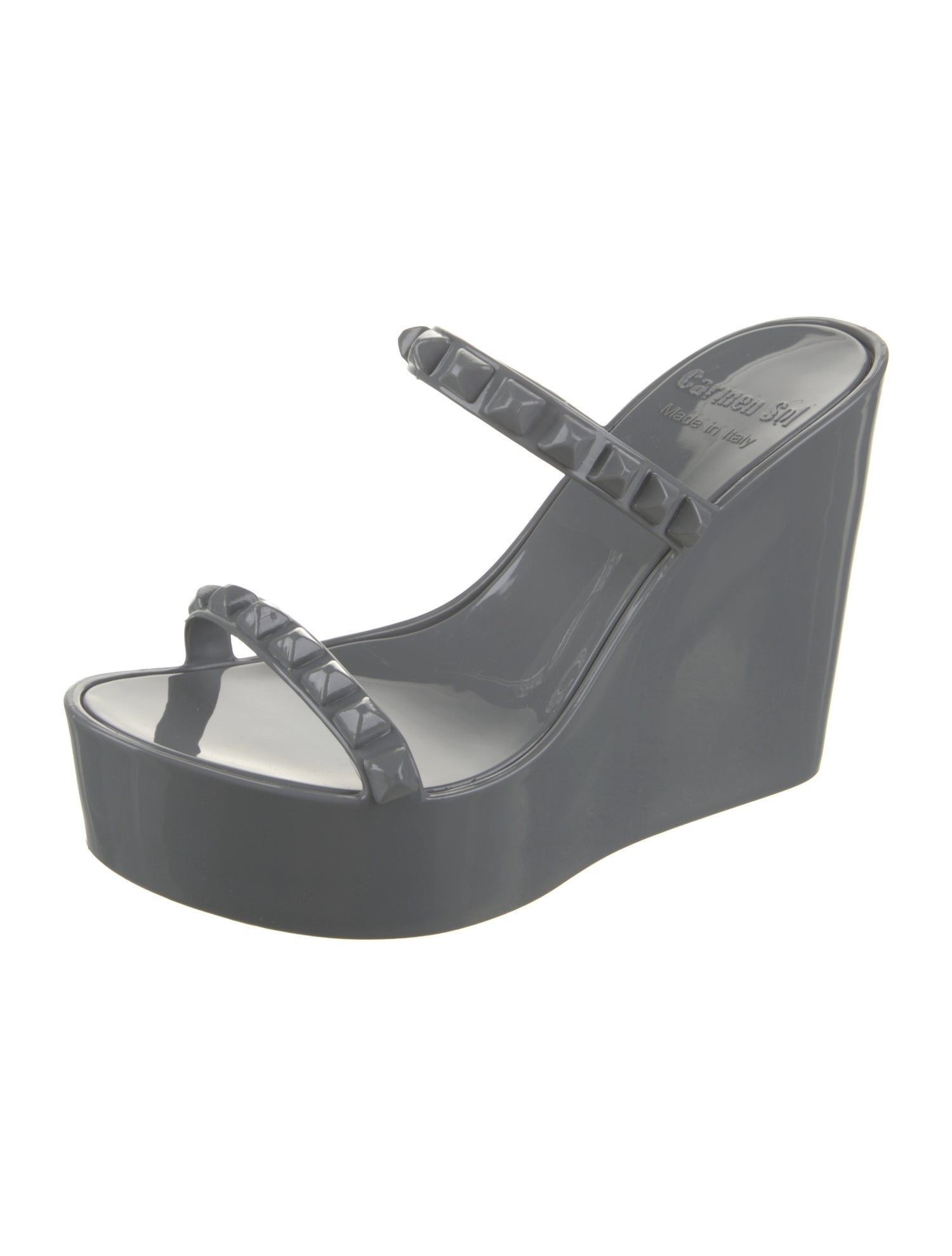 Carmen Sol Rubber Studded Accents Slides