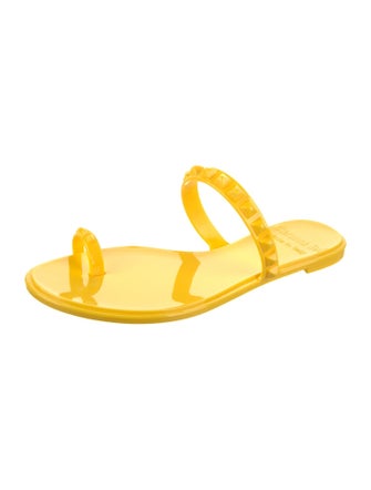 Carmen Sol Rubber Ruffle Embellishment Slides
