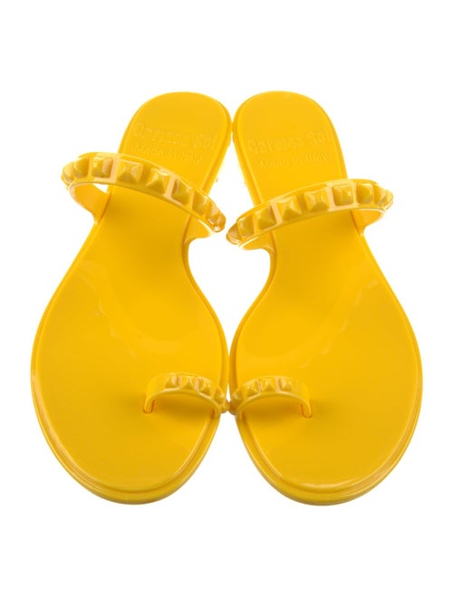 Carmen Sol Rubber Ruffle Embellishment Slides