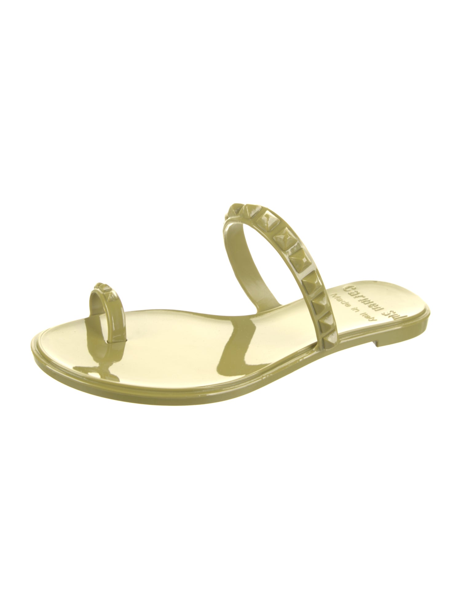 Carmen Sol Rubber Studded Accents Slides