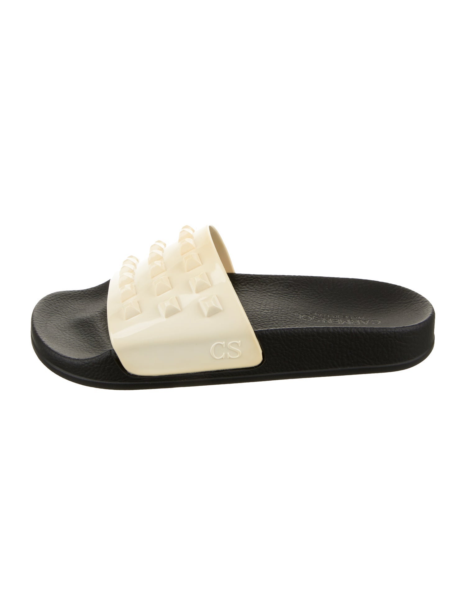Carmen Sol Rubber Studded Accents Slides
