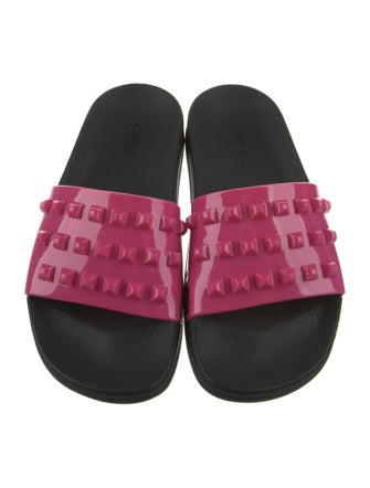Carmen Sol Rubber Studded Accents Slides