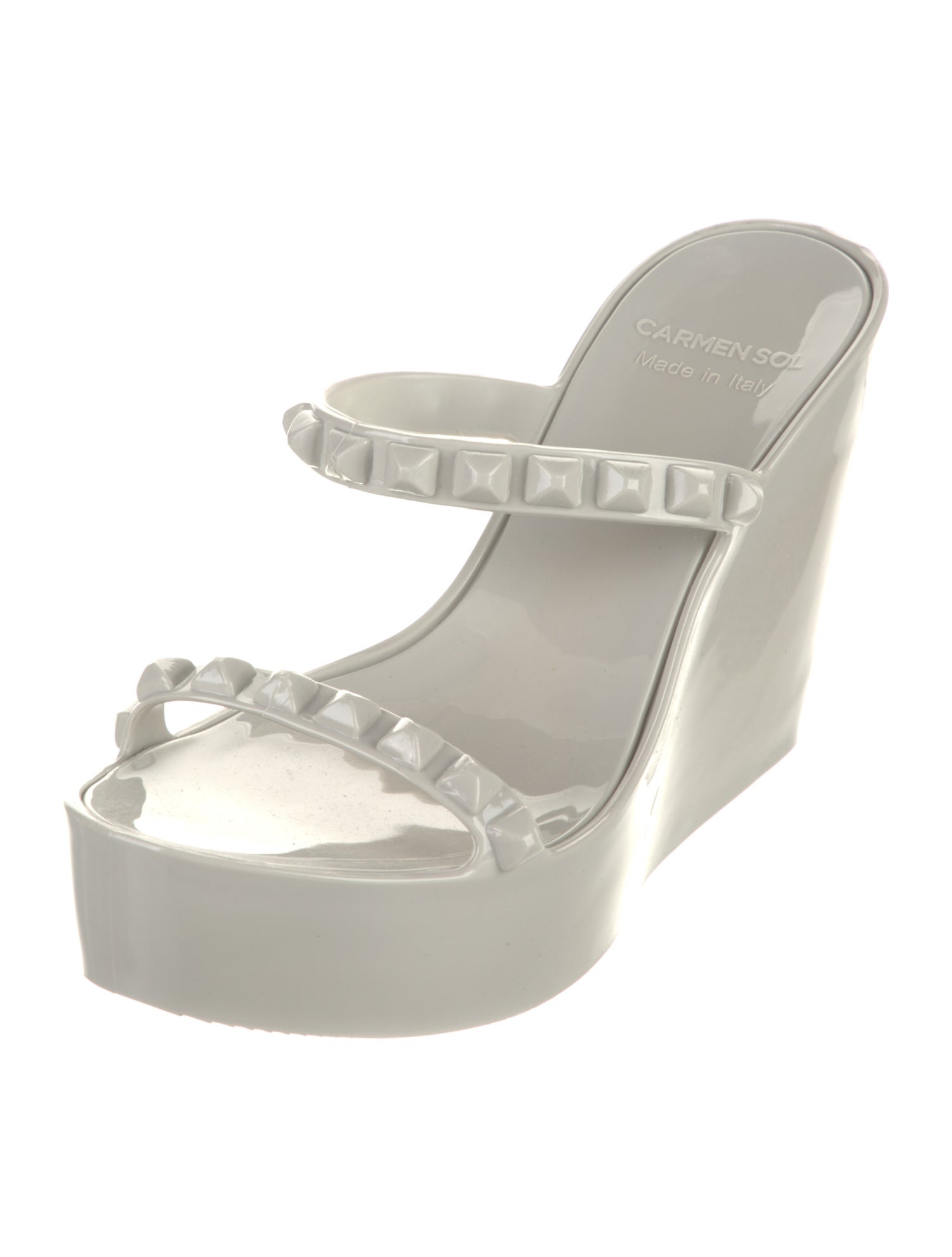 Carmen Sol Rubber Studded Accents Slides