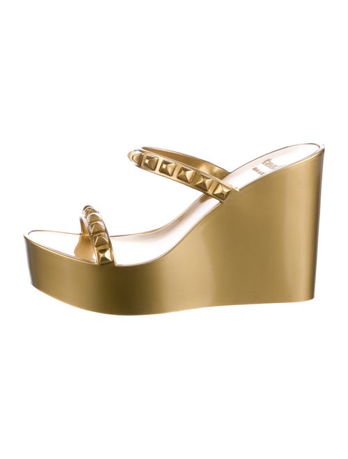 Carmen Sol Leather Studded Accents Slides