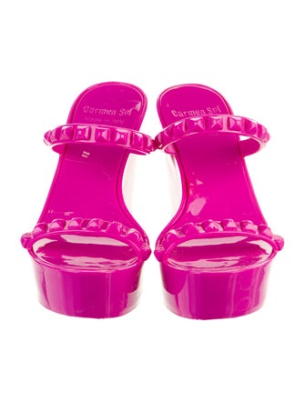 Carmen Sol PVC Studded Accents Slides