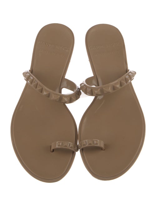 Carmen Sol Rubber Studded Accents Slides