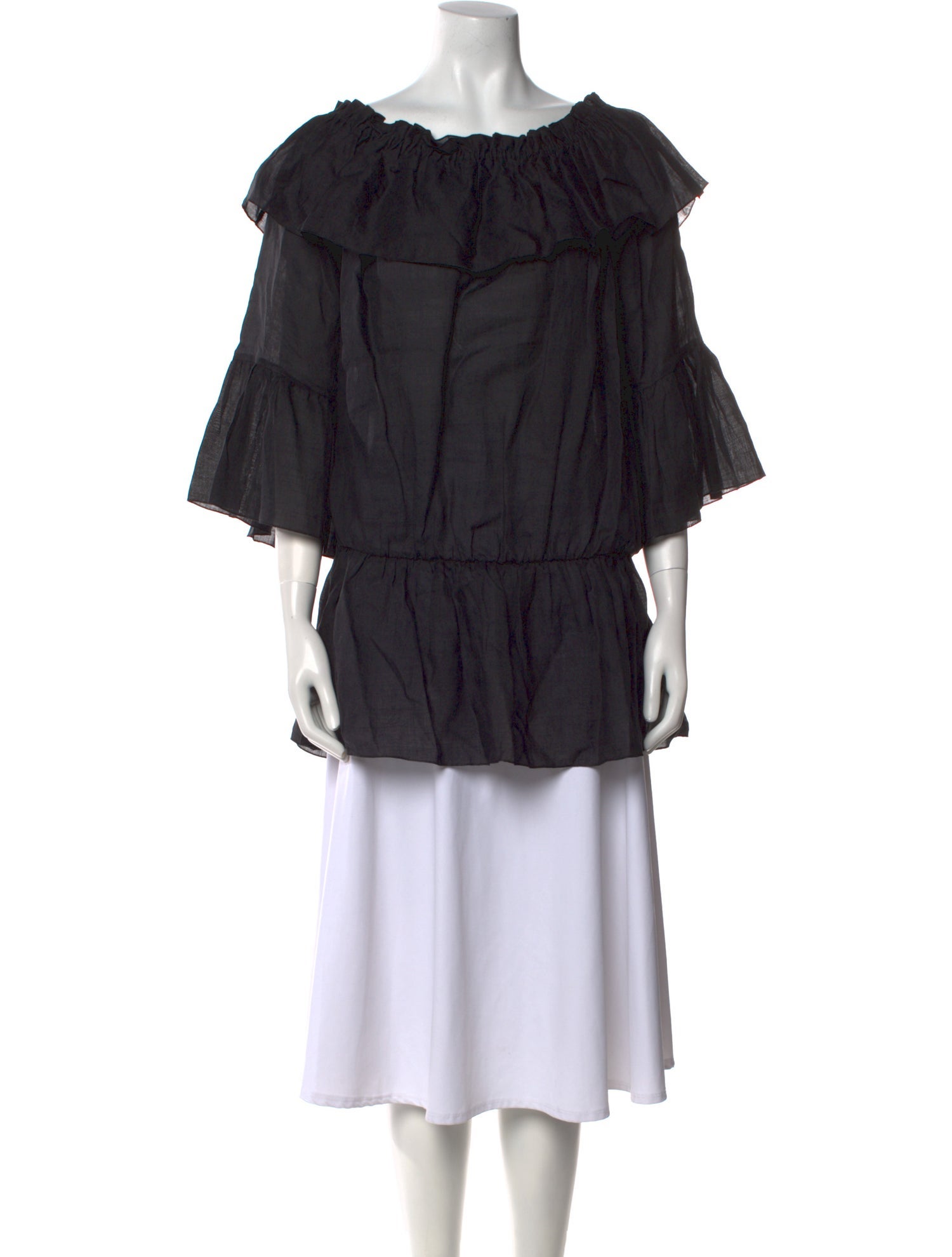 Carmen Sol Scoop Neck Three-Quarter Sleeve Tunic