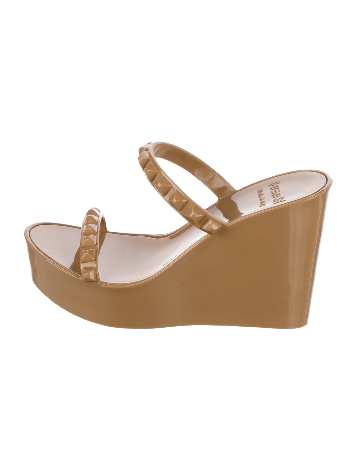 Carmen Sol Rubber Studded Accents Slides