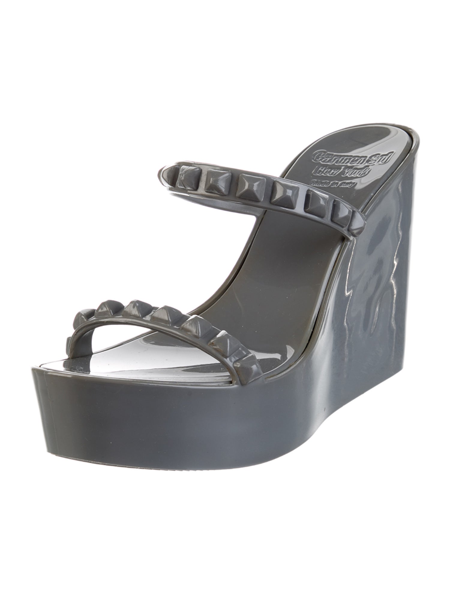 Carmen Sol Rubber Studded Accents Slides